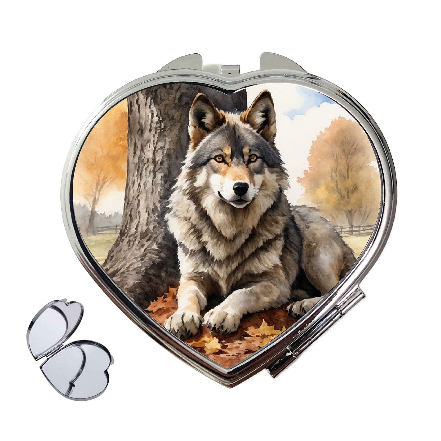 FARKAS SZÍV ALAKÚ SMINK TÜKÖR