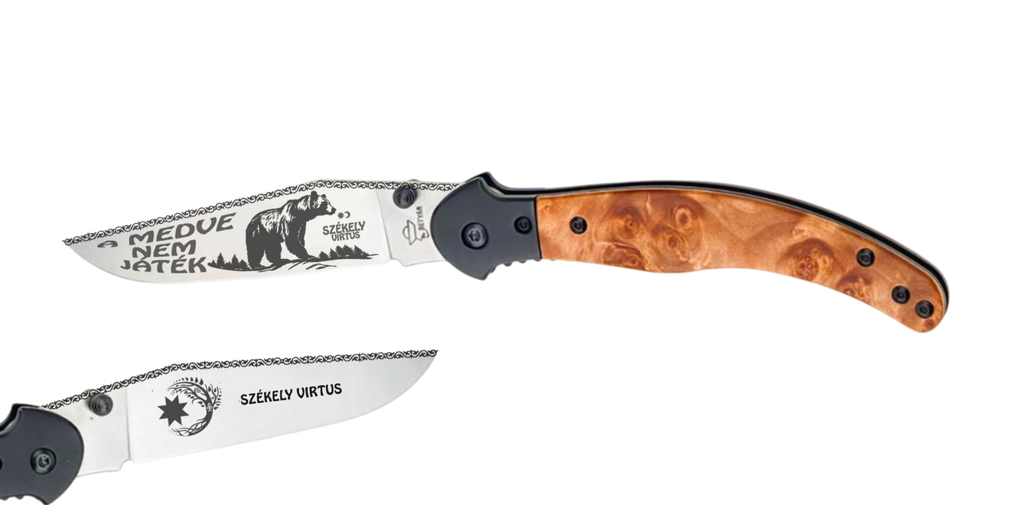 BETYÁR FEJESGÖRBE KOMPOZIT JUHAR MARKOLAT-MEDVE-VAGY GRAVÍROZÁS NÉLKÜL