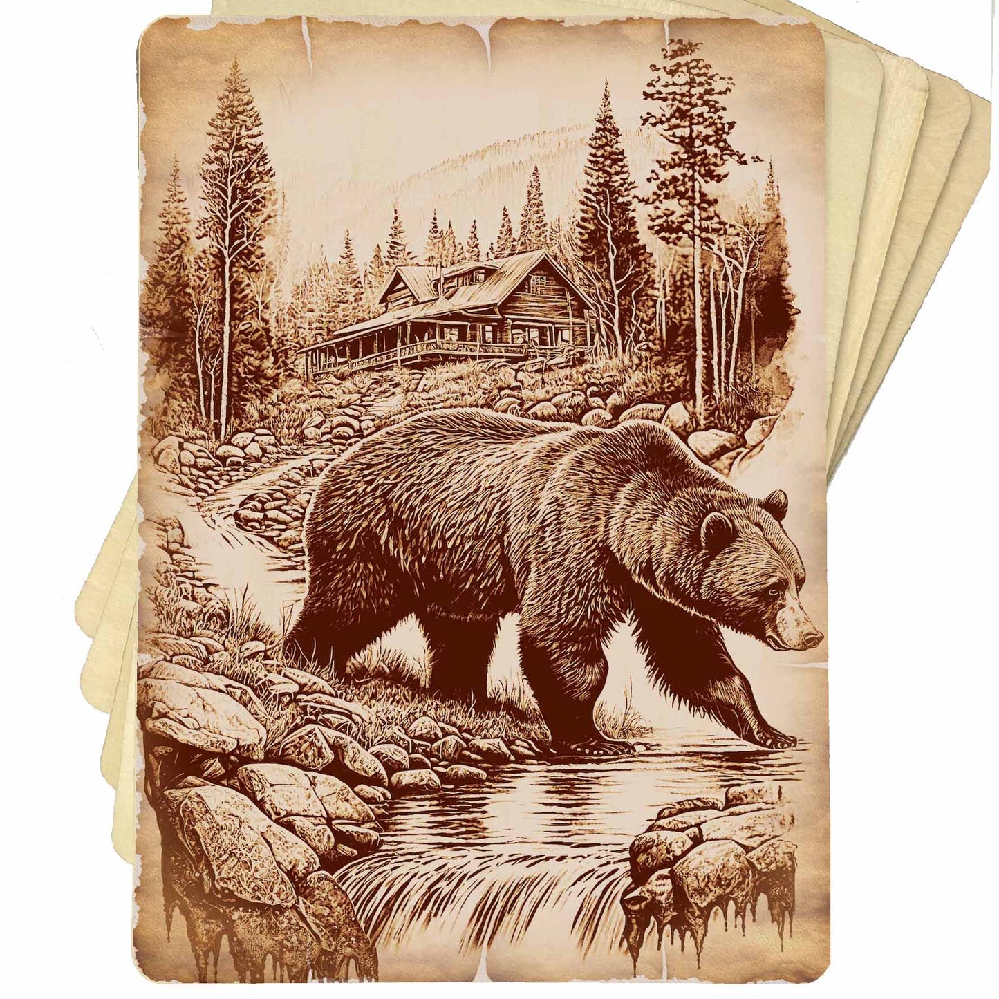 MEDVE2 NATÚR FA LAP 28x20CM-ES