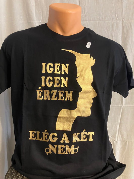 FÉRFI FEKETE-ARANY PÓLÓ M-MÉRET IGEN IGEN ÉRZEM ELÉG A KÉT NEM