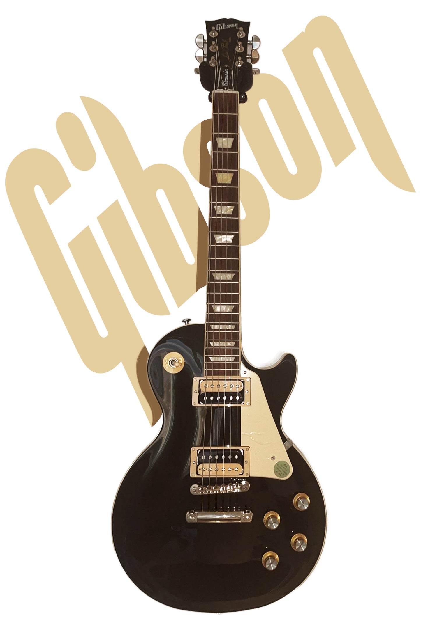 GIBSON LES PAUL CLASSIC EBONY DTF FÓLIA A2-A3-A4-A5-MÉRETBEN