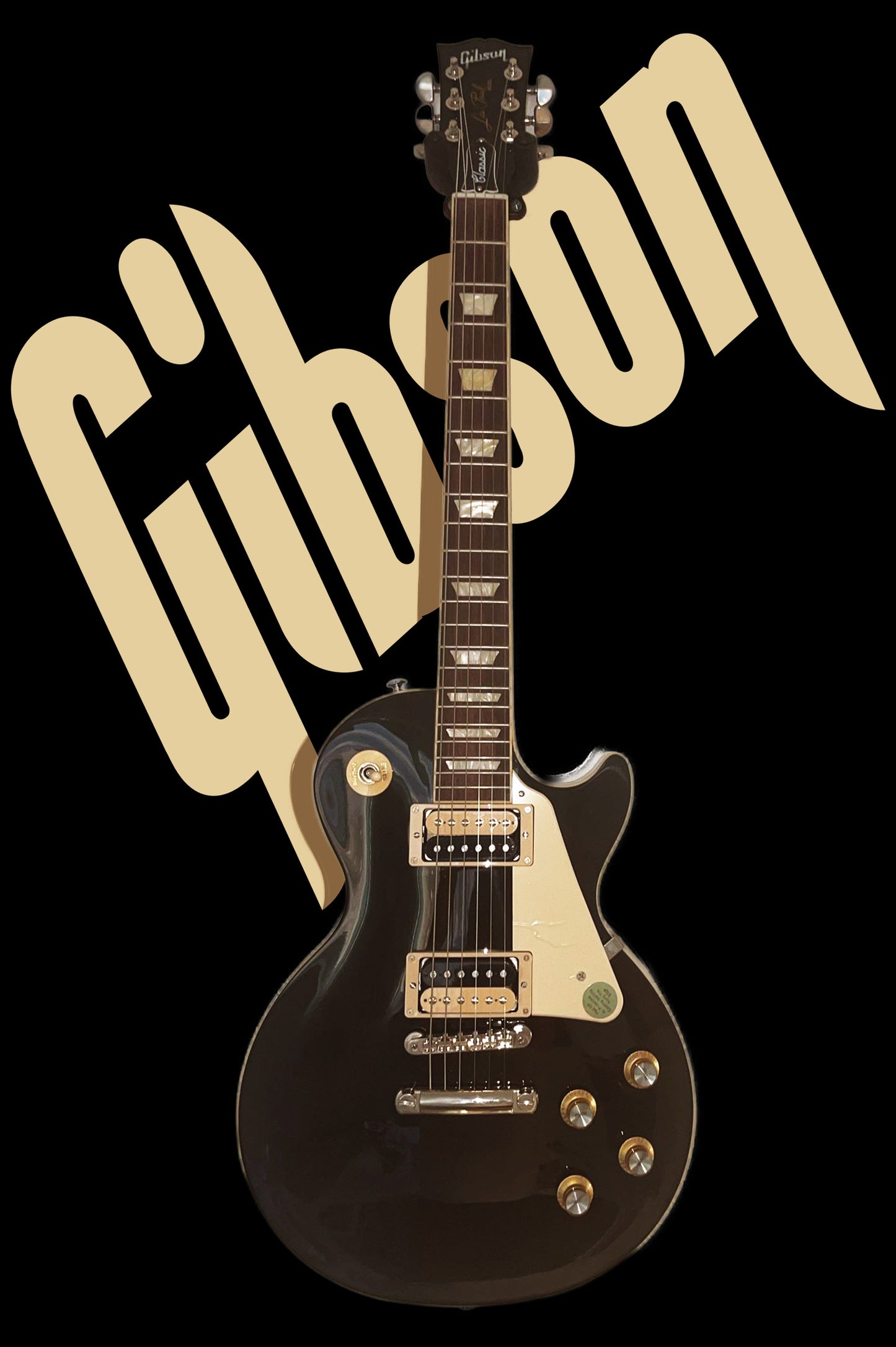 GIBSON LES PAUL CLASSIC EBONY DTF FÓLIA A2-A3-A4-A5-MÉRETBEN