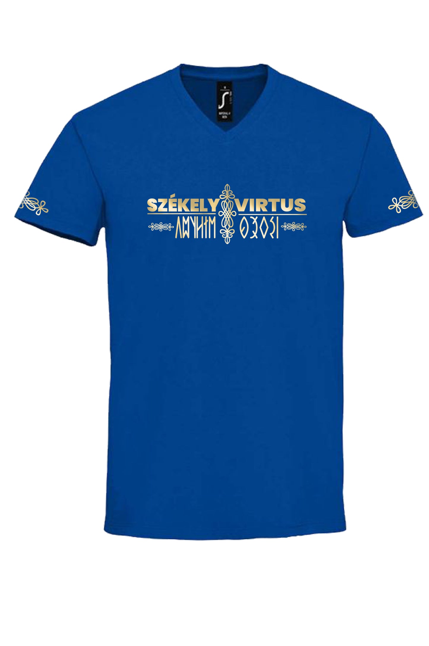 FÉRFI V-NYAKÚ SZÉKELY VIRTUS FELIRATOS MINTA 2
