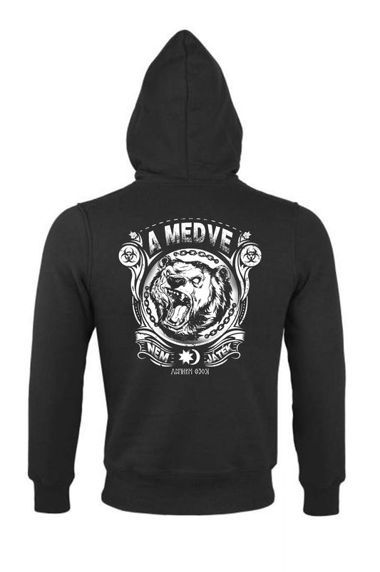 MEDVE NEM JÁTÉK 2 KAPUCNIS CIPZÁROS FÉRFI PULÓVER