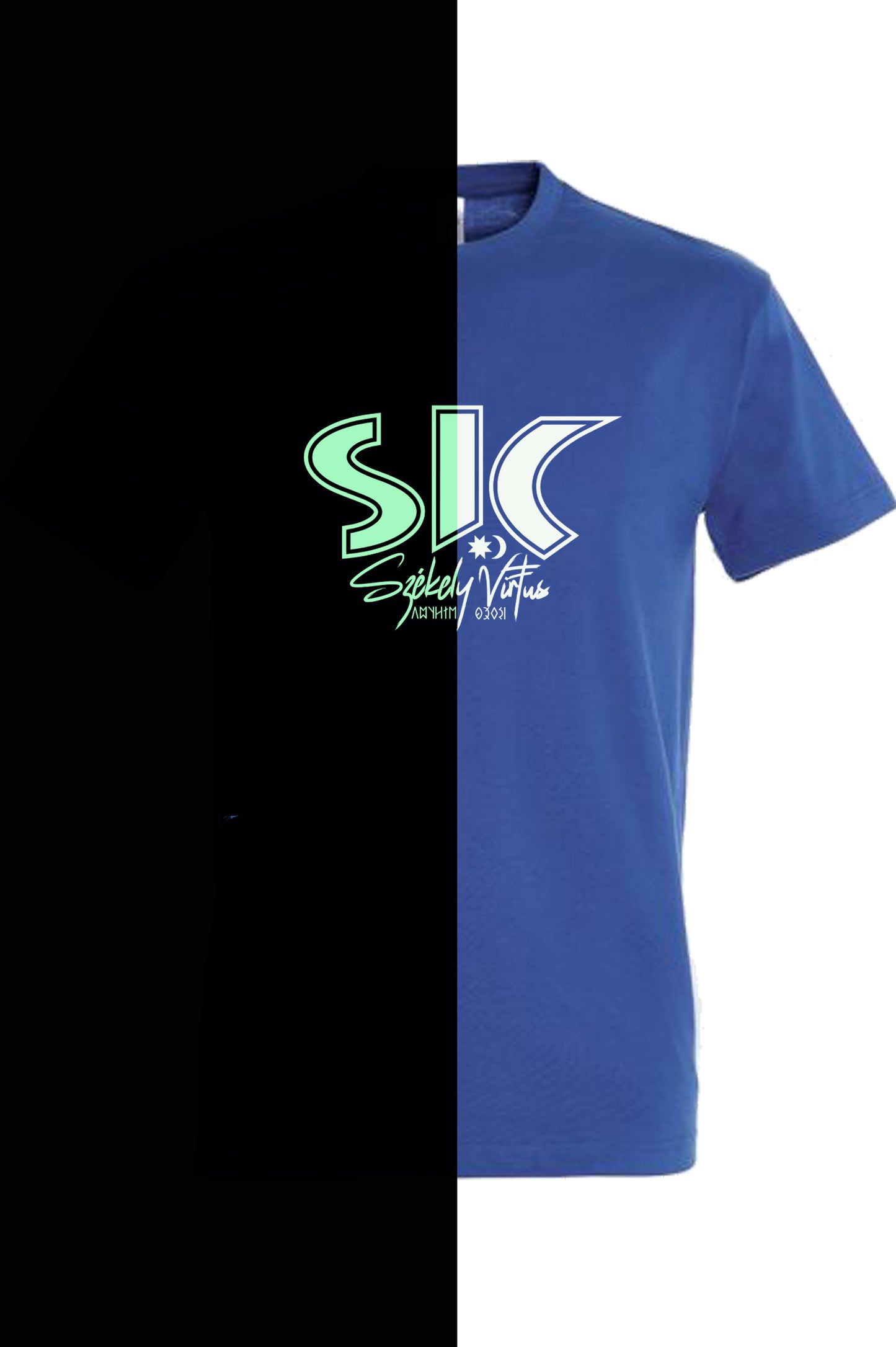FLUORESZKÁLÓ SZÉKELY VIRTUS FELIRATOS FÉRFI PÓLÓ