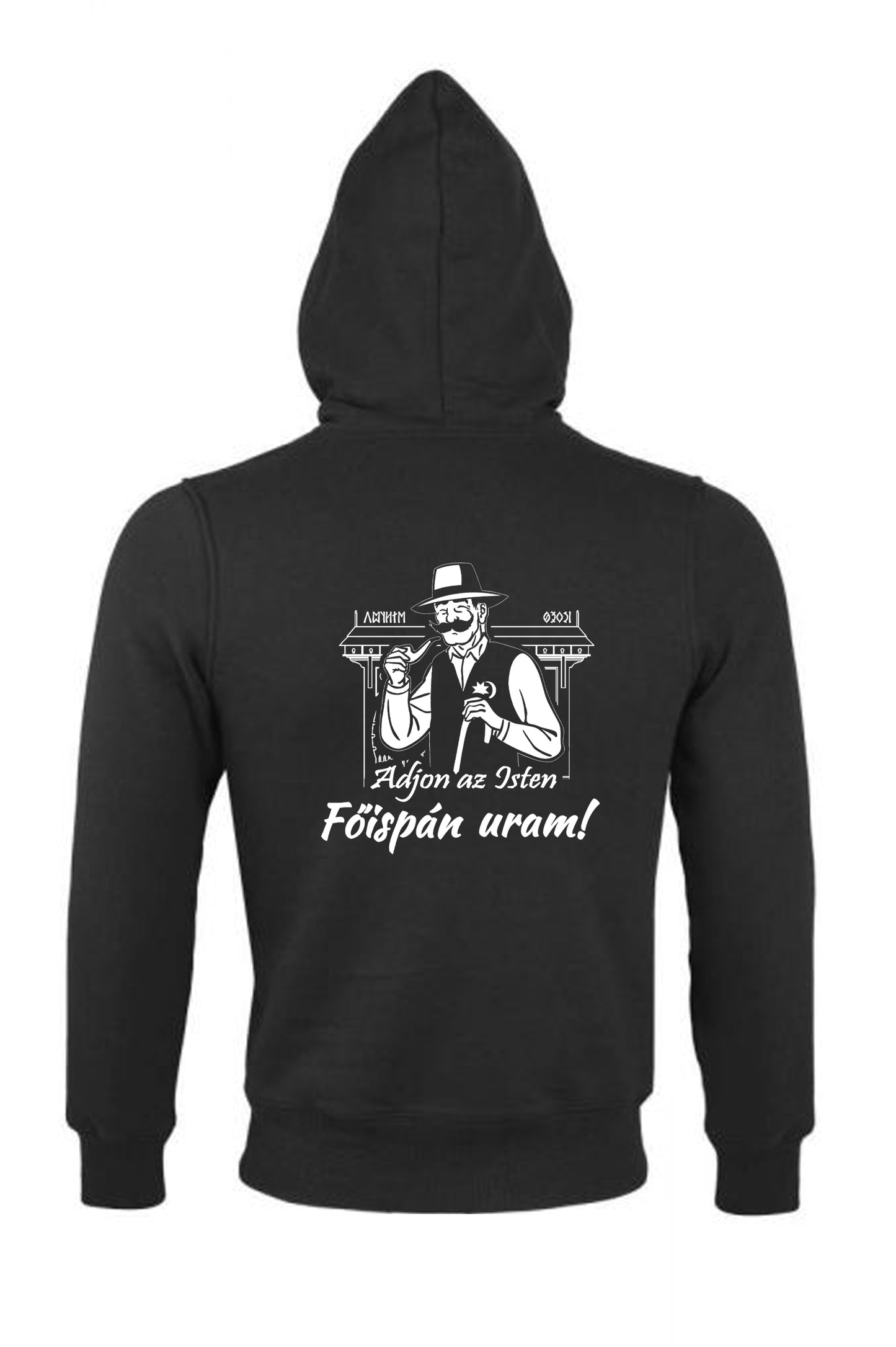 FŐISPÁN KAPUCNIS CIPZÁROS FÉRFI PULÓVER