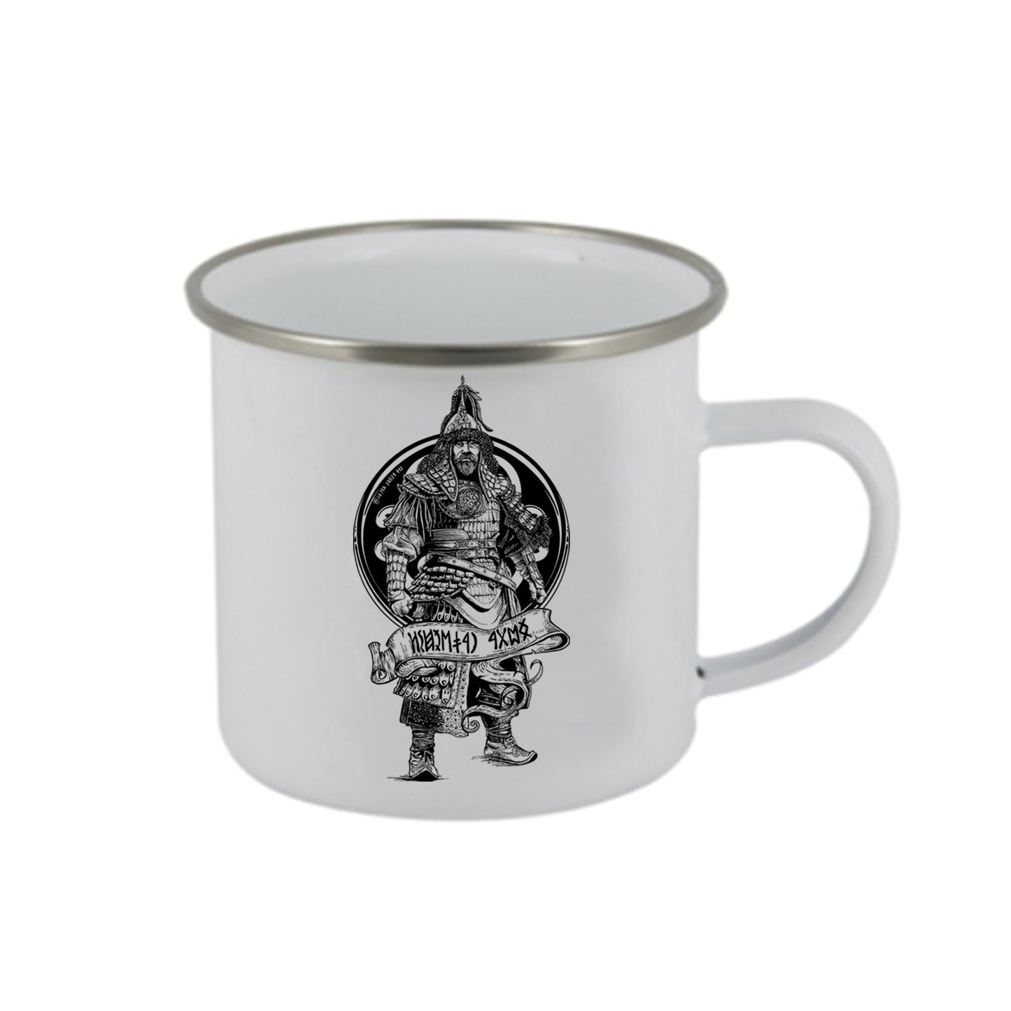 HUBA NAGYVEZÉR ZOMÁNCOZOTT FÉM BÖGRE