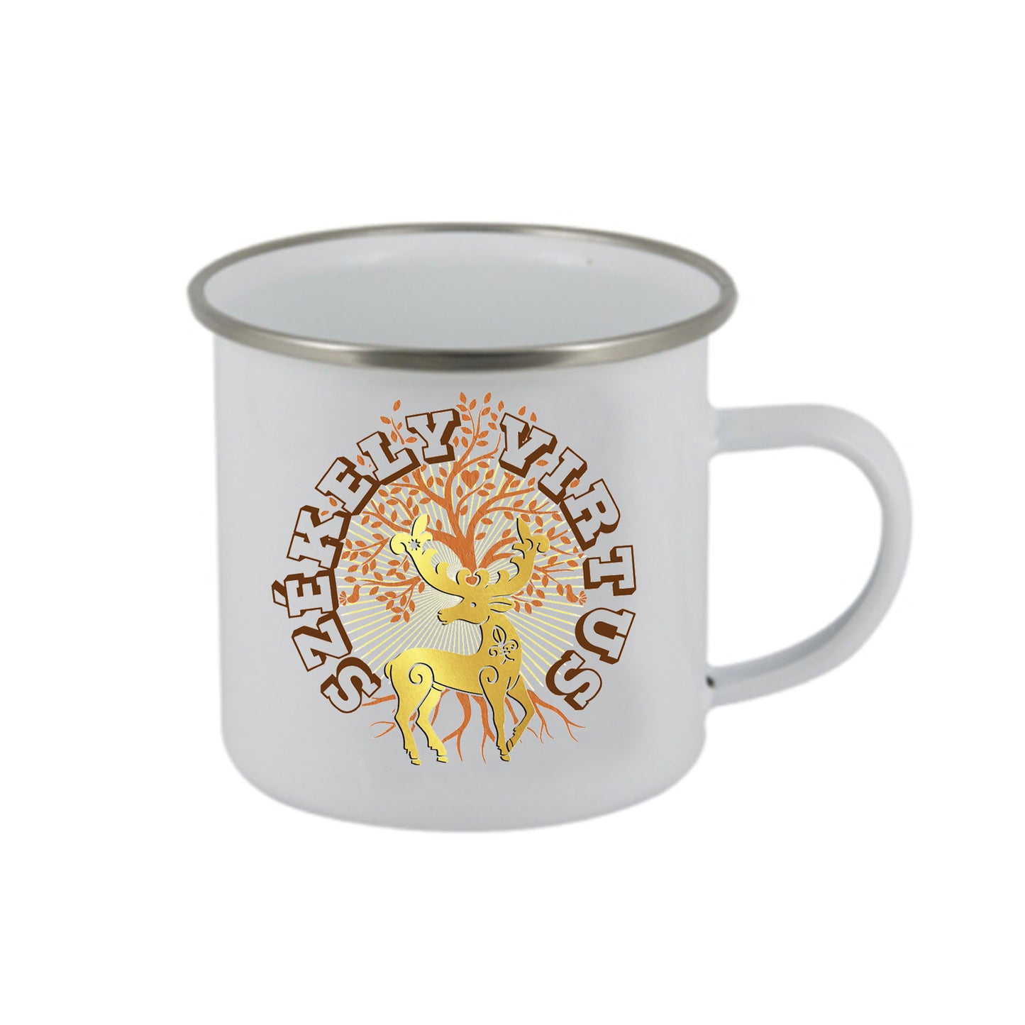 CSODASZARVAS ZOMÁNCOZOTT FÉM BÖGRE