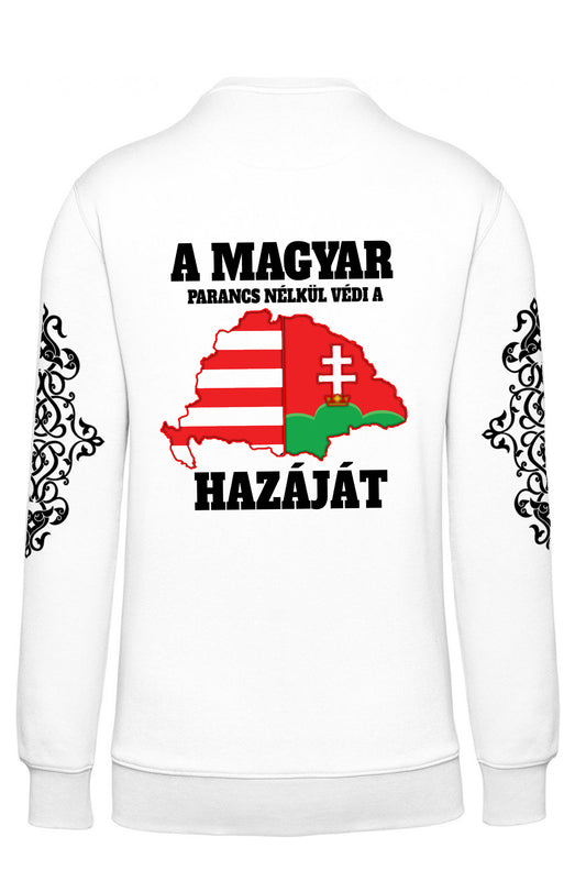 LIMITÁLT TERMÉK -  A MAGYAR PARANCS NÉLKÜL VÉDI A HAZÁJÁT 2 UNISEX KONTRASZT ZSEBES PULÓVER