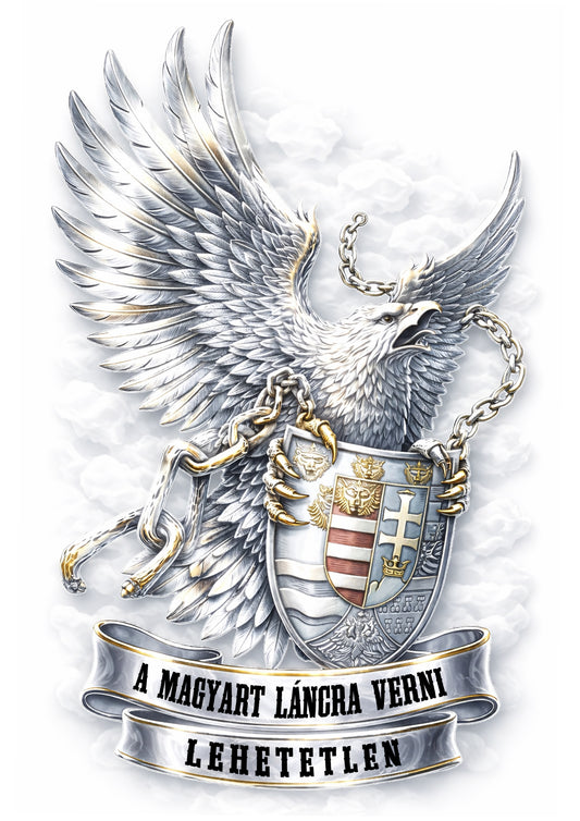 A MAGYART LÁNCRA VERNI LEHETETLEN - A4 FÉMLAP KÉP