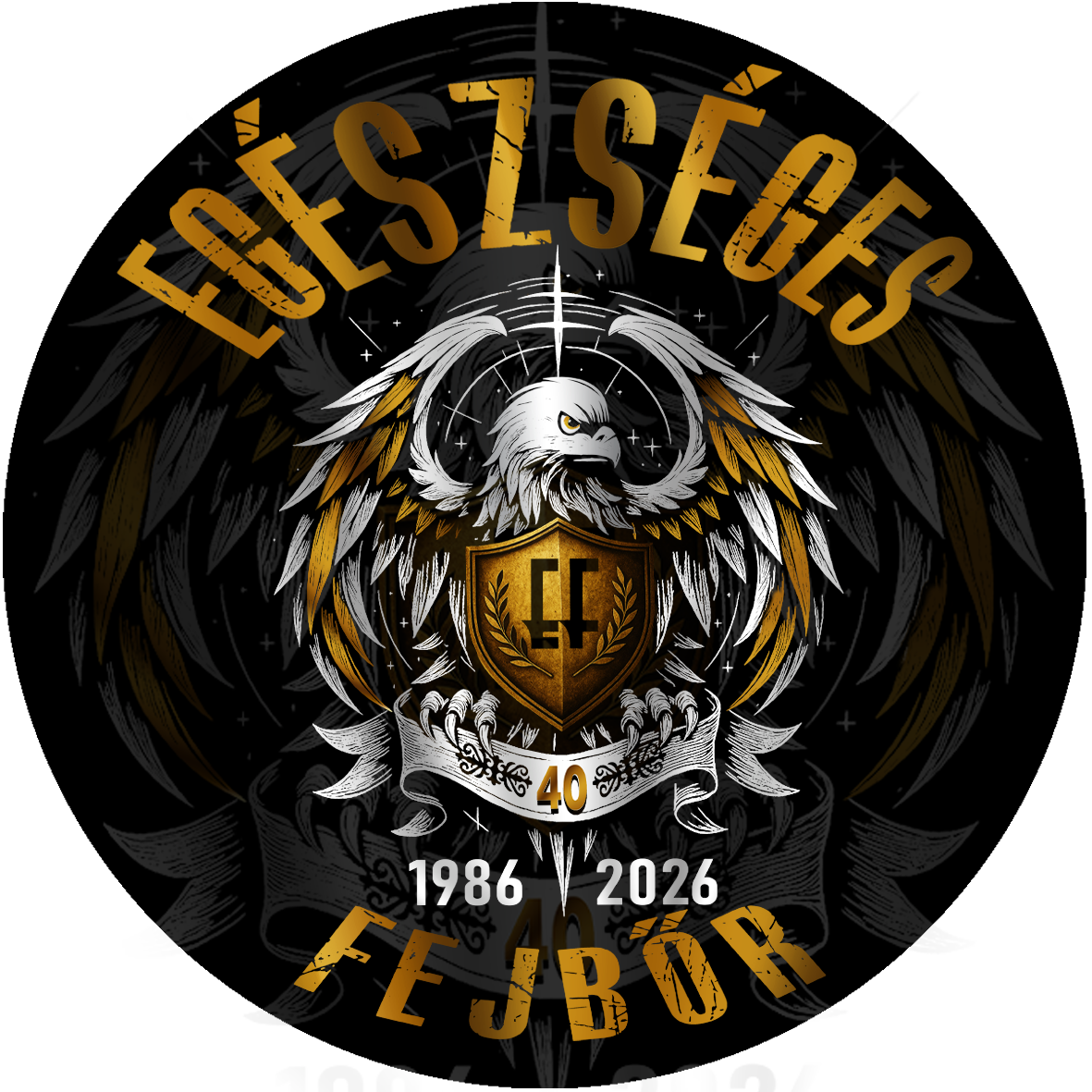 EGÉSZSÉGES FEJBŐR - 40 ÉVES JUBILEUMI 9X9 HŰTŐMÁGNES