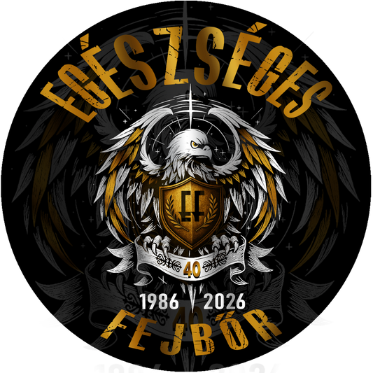 EGÉSZSÉGES FEJBŐR - 40 ÉVES JUBILEUMI 9X9 HŰTŐMÁGNES