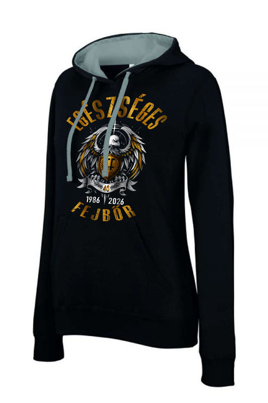 EGÉSZSÉGES FEJBŐR - 40 ÉVES JUBILEUMI BELEBÚJÓS KAPUCNIS NŐI PULÓVER