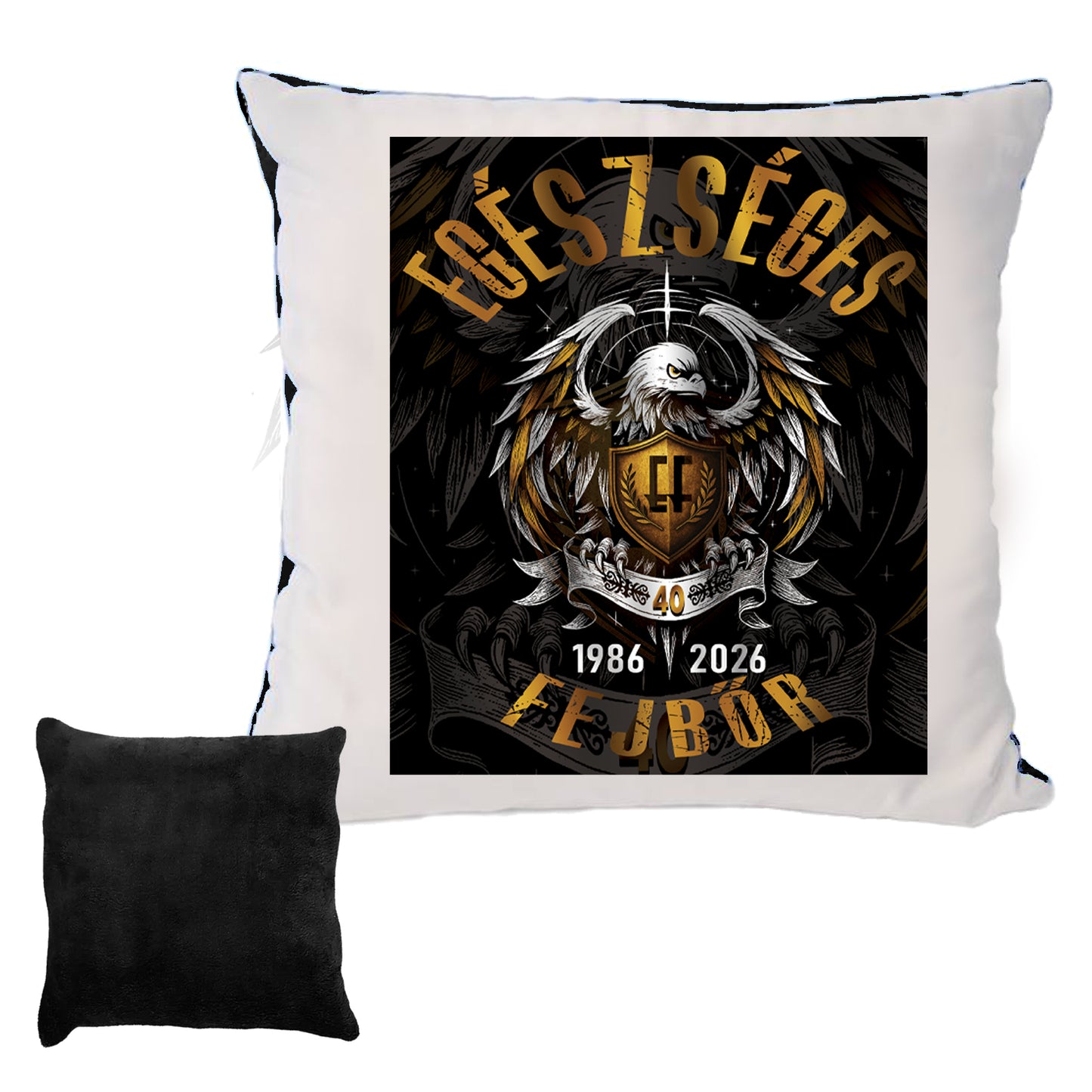 EGÉSZSÉGES FEJBŐR - 40 ÉVES JUBILEUMI PÁRNAHUZAT PLÜSS HÁTOLDALLAL