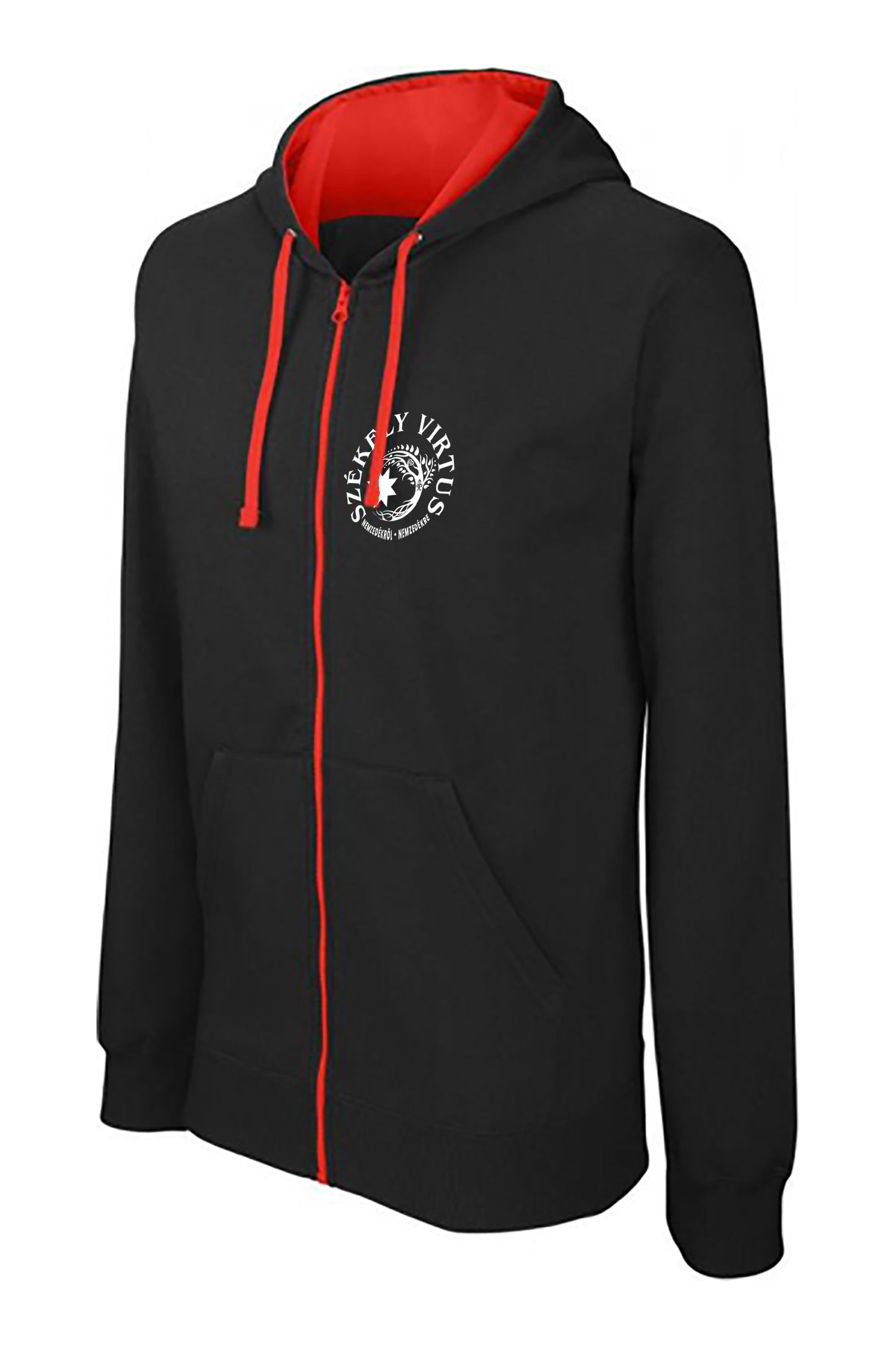 MEDVE MINTÁS KAPUCNIS CIPZÁROS FÉRFI PULÓVER