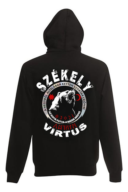 MEDVE MINTÁS KAPUCNIS CIPZÁROS FÉRFI PULÓVER