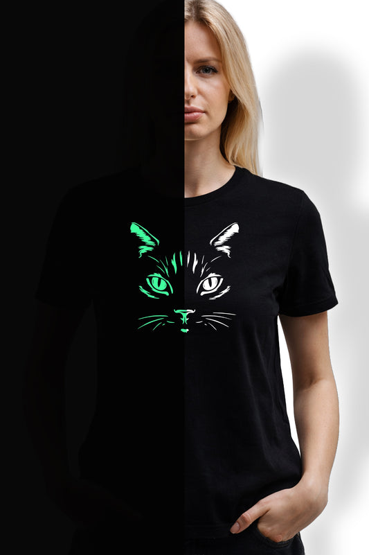 SÖTÉTBEN VILÁGÍTÓ CICA FÉRFI ÉS NŐI PÓLÓ