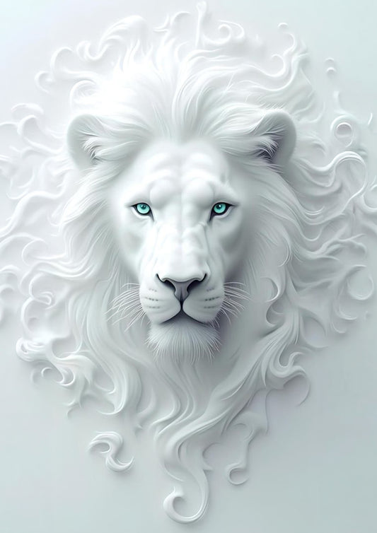 OROSZLÁN - A4 FÉMLAP KÉP