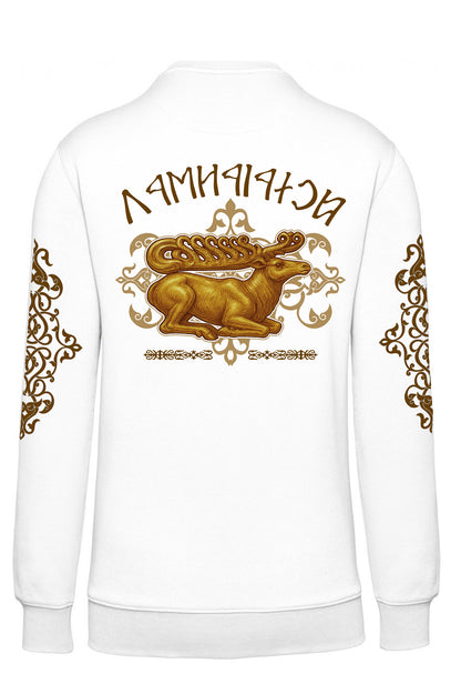 LIMITÁLT TERMÉK -  SZKÍTA CSODASZARVAS UNISEX KONTRASZT ZSEBES PULÓVER