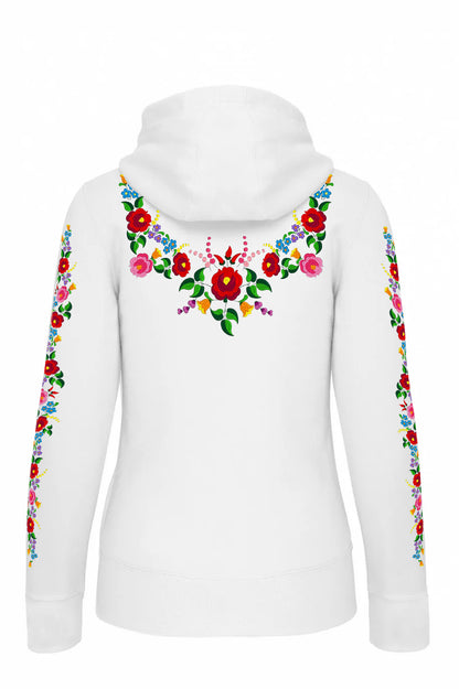 KALOCSAI TELEMINTÁS KAPUCNIS CIPZÁROS NŐI PULÓVER