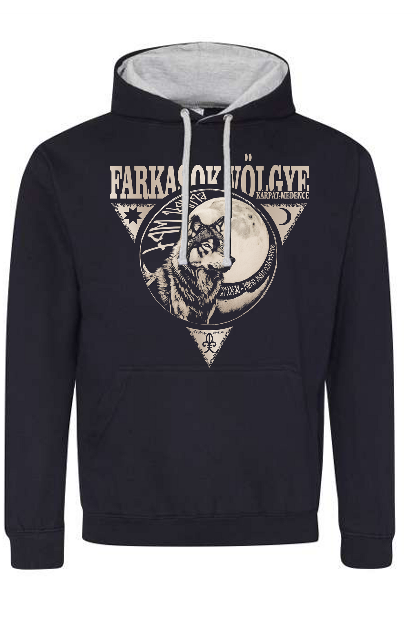 FARKASOK VÖLGYE KAPUCNIS BELEBÚJÓS FÉRFI PULÓVER