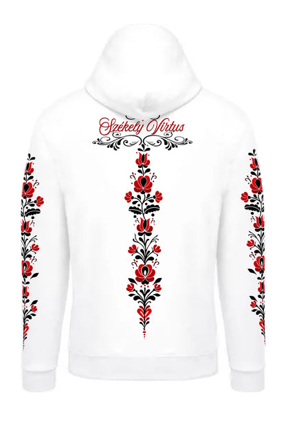 SZÉKELY ÖRÖKSÉG-KAPUCNIS CIPZÁROS NŐI PULÓVER