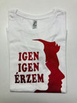 NŐI FEHÉR PÓLÓ XL-L-S MÉRETBEN IGEN IGEN ÉRZEM ELÉG A KÉT NEM